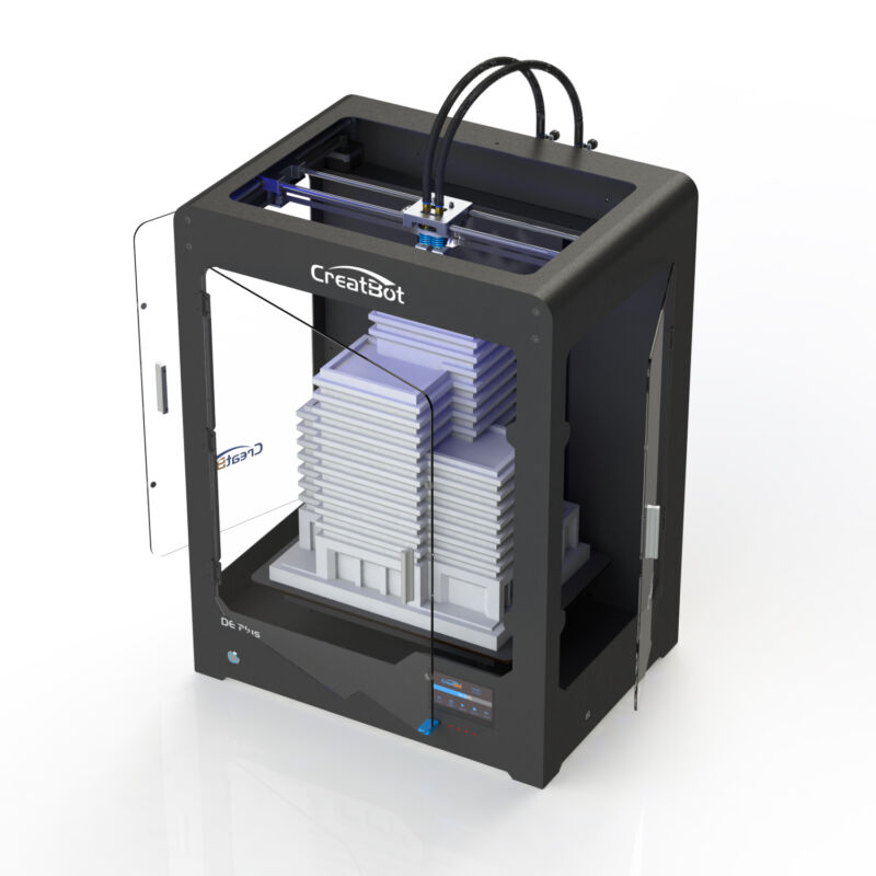 CreatBot DE Plus, extruder dual, 400x300x520 mm, filament 1.75 mm - imagine 2