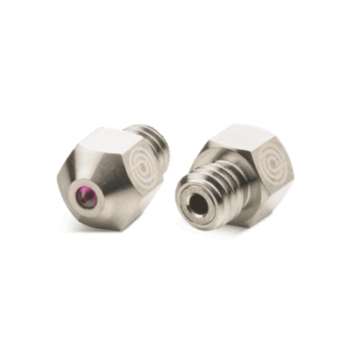 Duza din cupru placat cu nichel MK8 cu rubin 0,4 mm - 1 buc
