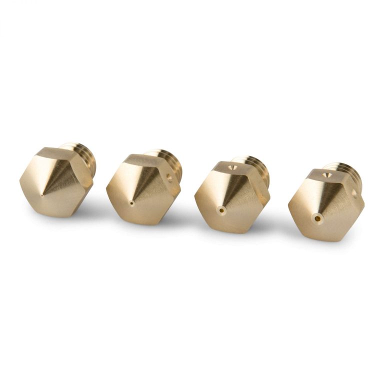 Duza de alamă de dimensiuni mixte PrimaCreator MK8 - 4 buc (0,20 mm / 0,40 mm / 0,60 mm / 0,80 mm)