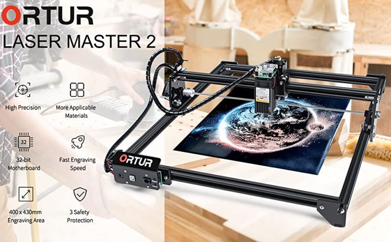 Gravare / taiere laser Ortur Laser Master 2, 400x430 mm - imagine 3