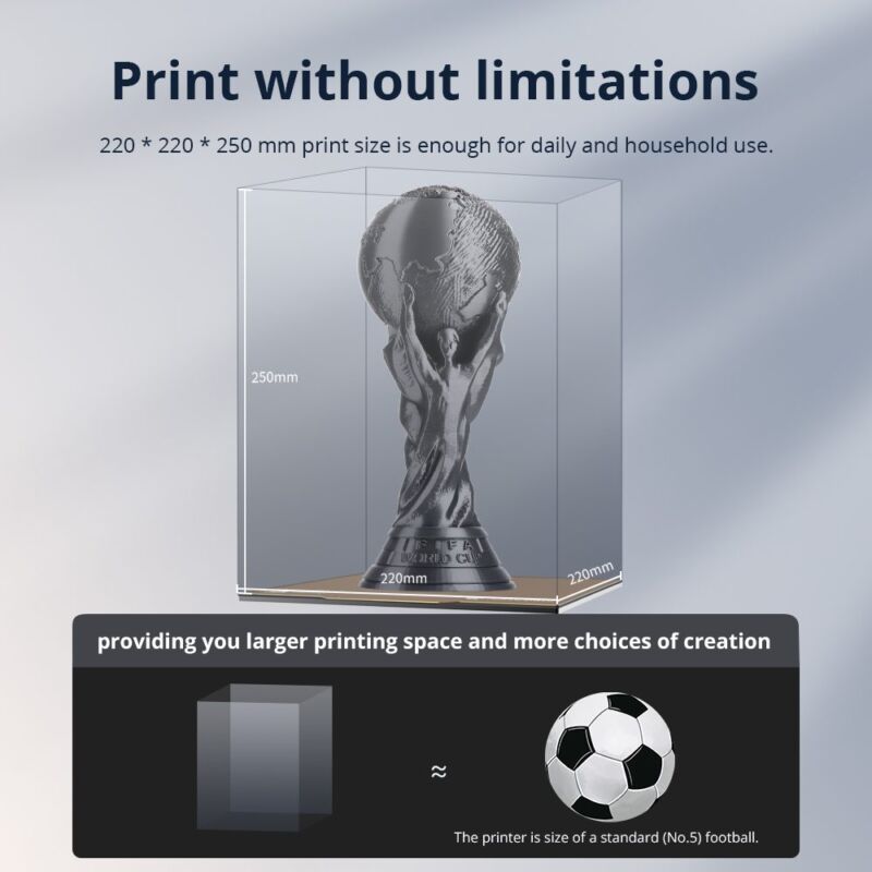 ANYCUBIC KOBRA - imprimanta 3D cu direct-drive,220x220x250 mm, nivelare automata, pat PEI, model 2023 - imagine 4