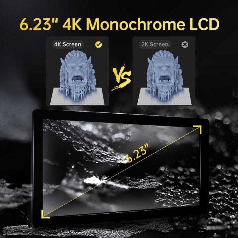 ANYCUBIC Photon Mono 4K SLA LCD UV, 132*80*165 mm - imagine 6