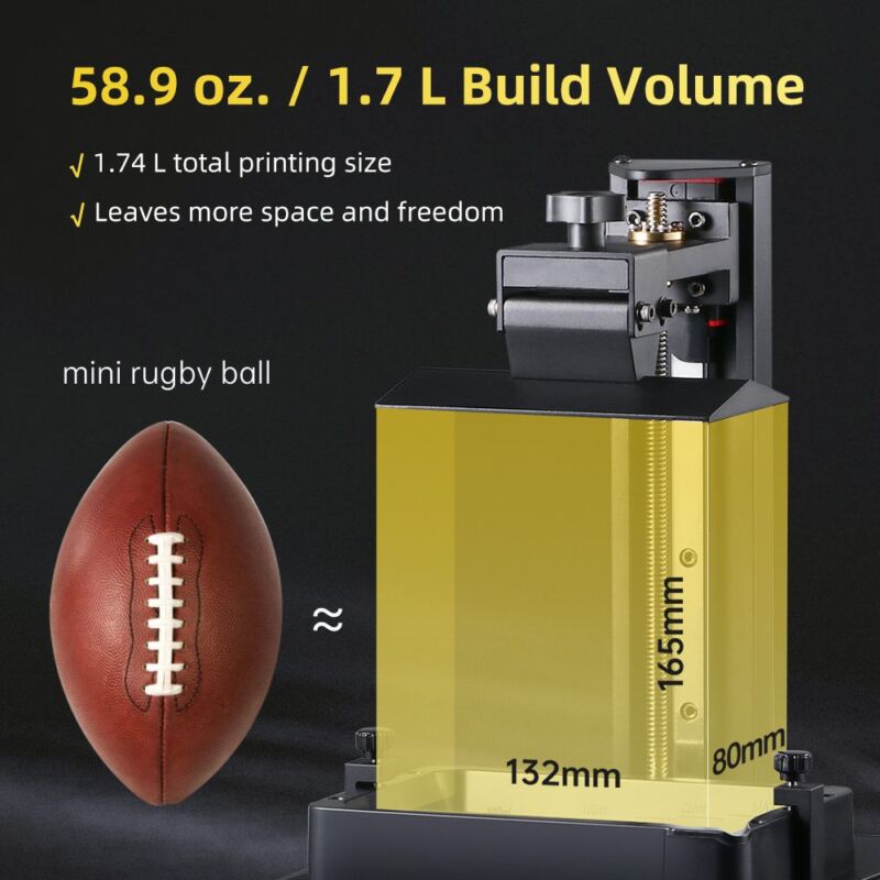 ANYCUBIC Photon Mono 4K SLA LCD UV, 132*80*165 mm - imagine 5