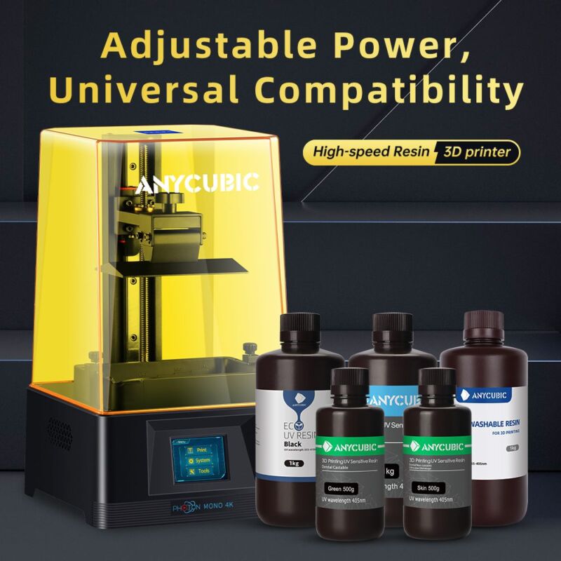 ANYCUBIC Photon Mono 4K SLA LCD UV, 132*80*165 mm - imagine 2
