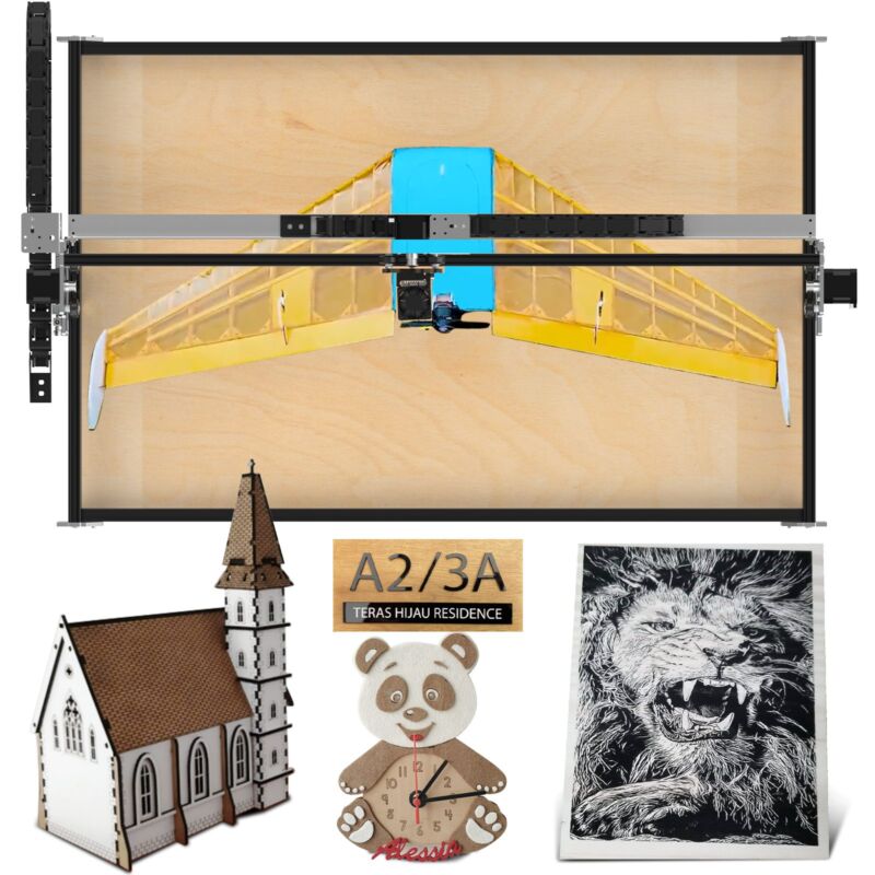 Laser NEJE 3 Max 10W real, CNC, Wireless 810x460 mm - imagine 2