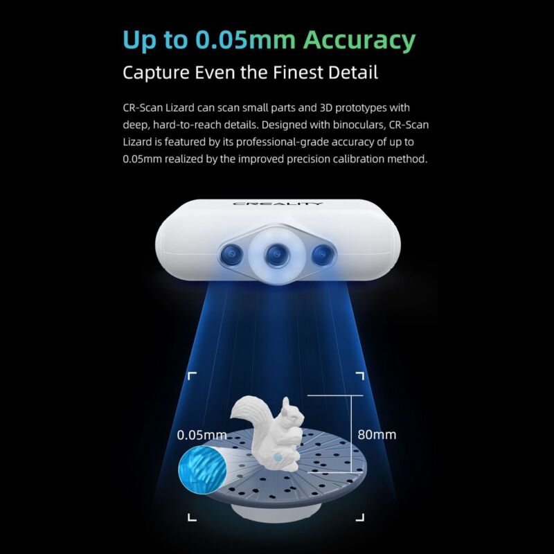 Creality CR-Scan Lizard, Premium Edition - scanner 3D, model 2022 - imagine 3