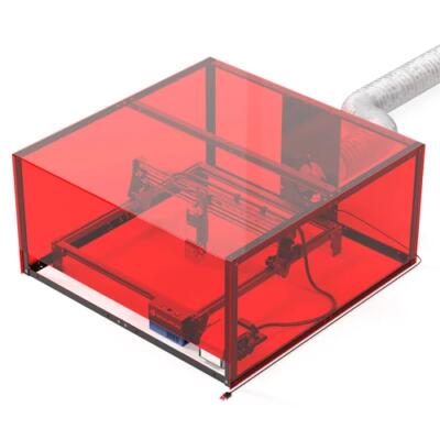 SCULPFUN Laser Engraver Smoke Exhaust Box, 720 * 720 * 720 * 360mm, 10000r / min ventilator de mare viteză