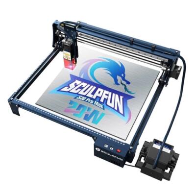 SCULPFUN S30 Pro 10W Laser Engraver Cutter, Air-assist automat, 0.06*0.08mm Laser Focus, 32-bit Placa de bază, Lentile înlocuibile, Dimensiuni de gravură 410*400mm, extensibil la 935*905mm
