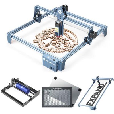 SCULPFUN S9 S9 5.5W Laser Engraver + Rotary Roler + Kit de extensie + Panou alveolar