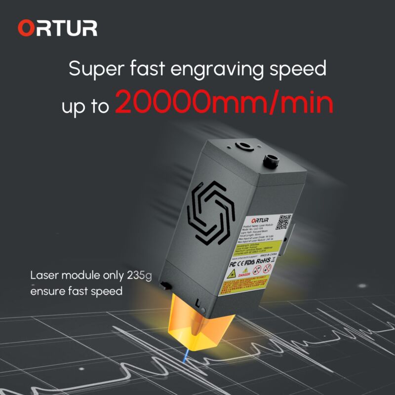 Ortur Laser Master 3 LE - Laser Engraving & Cutting Machine - 10W - imagine 7