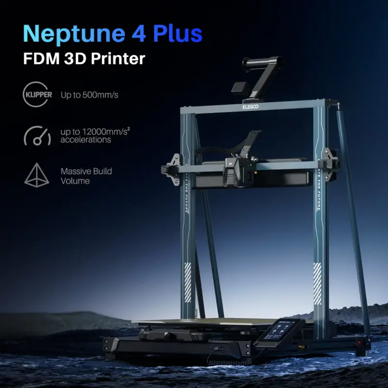 Elegoo Neptune 4 Plus - 320 x 320 x 385 mm, 500 mm/s, Wifi, klipper - imagine 4
