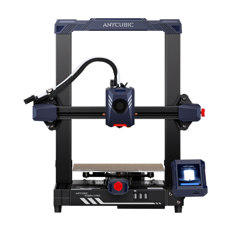 Anycubic Kobra 2 Pro, 220x220x250 mm, calibrare automata Z offset Leviq2, dual Y, dual Z, 500 mm/s