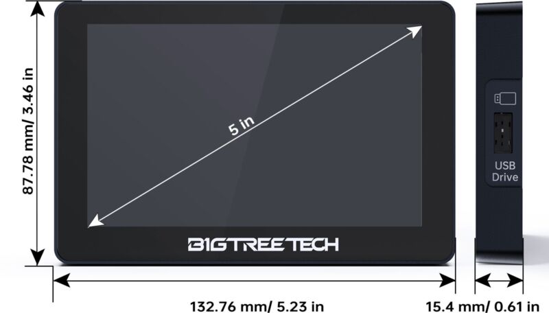 Panda Touch V1.0 - display 5' cu touchscreen pentru imprimante BambuLab X1, P1 si A1 - imagine 5