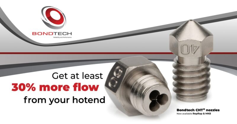 Bondtech CHT® MK8 duză din alamă acoperită 0,8 mm - 1 buc. - imagine 4