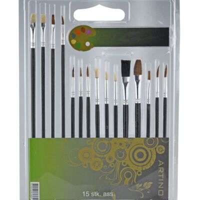 Set pensule 15 PCS pentru vopsea ulei și acril - Vopsește-ți imprimările 3D
