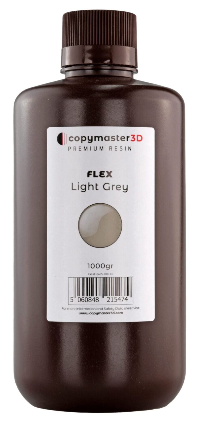 Copymaster3D Flex UV Rășină - 1000 ml - Gri Deschis Flexibil - Gri - 1.2kg - imagine 2