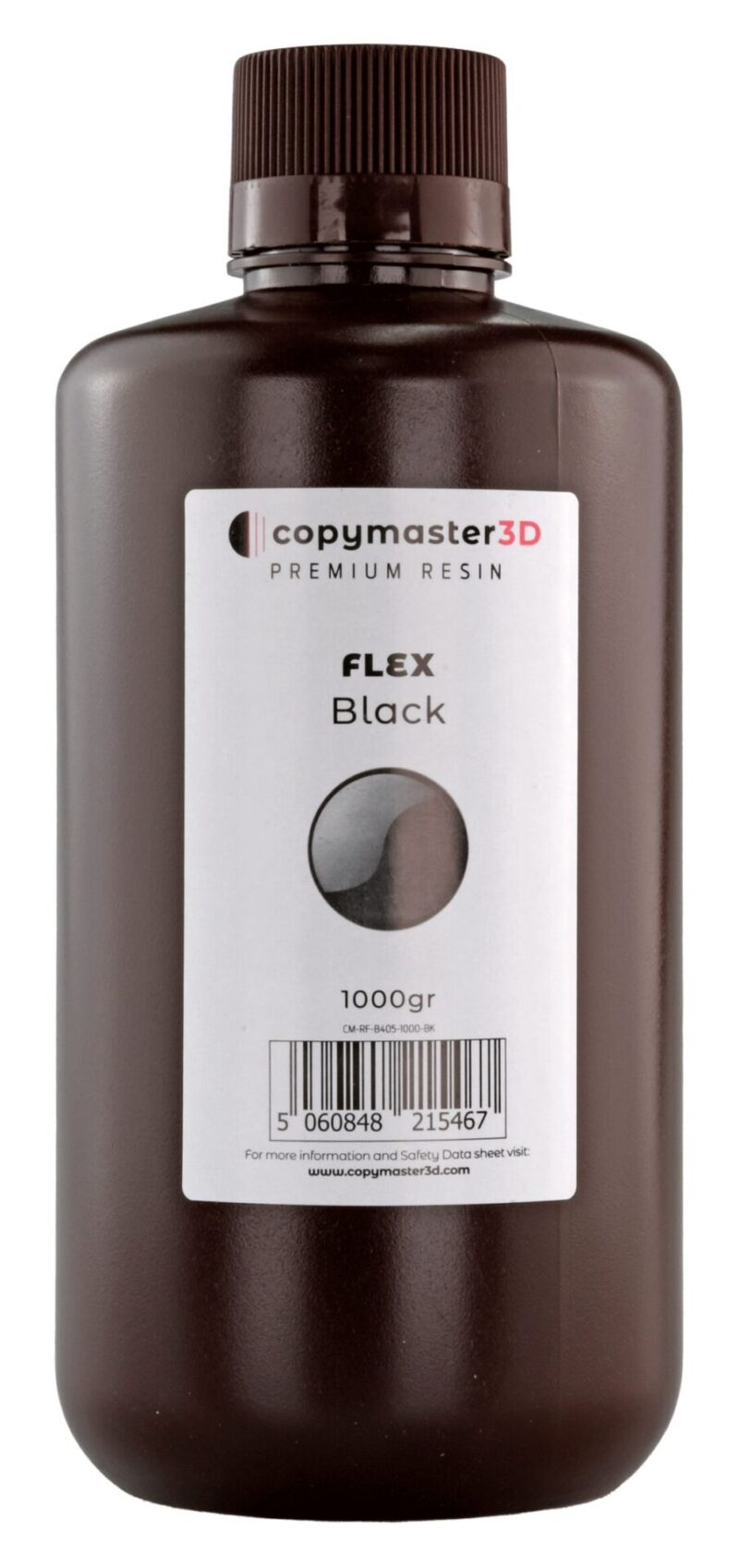 Copymaster3D Flex UV Rășină - 1000 ml - Negru - Rășină flexibilă de calitate - Negru - 1.2kg - imagine 2