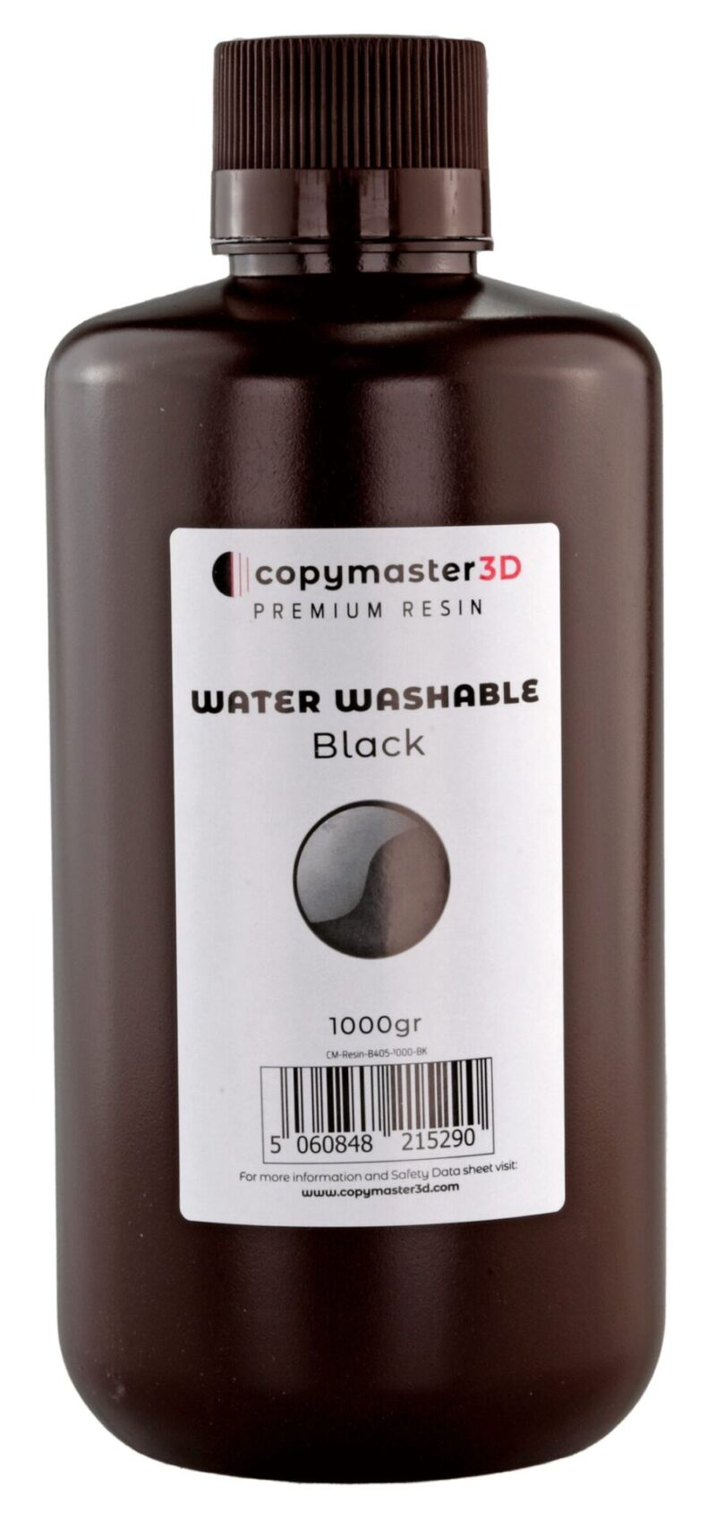 Copymaster3D Rășină UV Lavabilă cu Apă - 1000 ml - Negru - 1.2kg - imagine 2