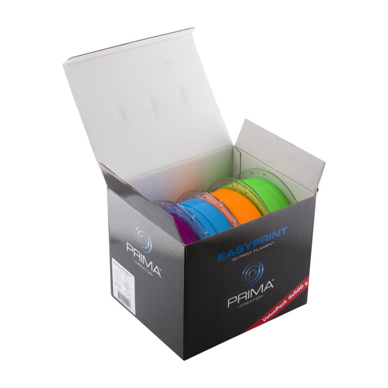 EasyPrint PLA Value Pack Neon - 4x 500 g (Total 2 kg) - Albastru Neon, Verde Neon, Portocaliu Neon, Violet Neon - Verde - 1.75mm - 2.6kg - imagine 3
