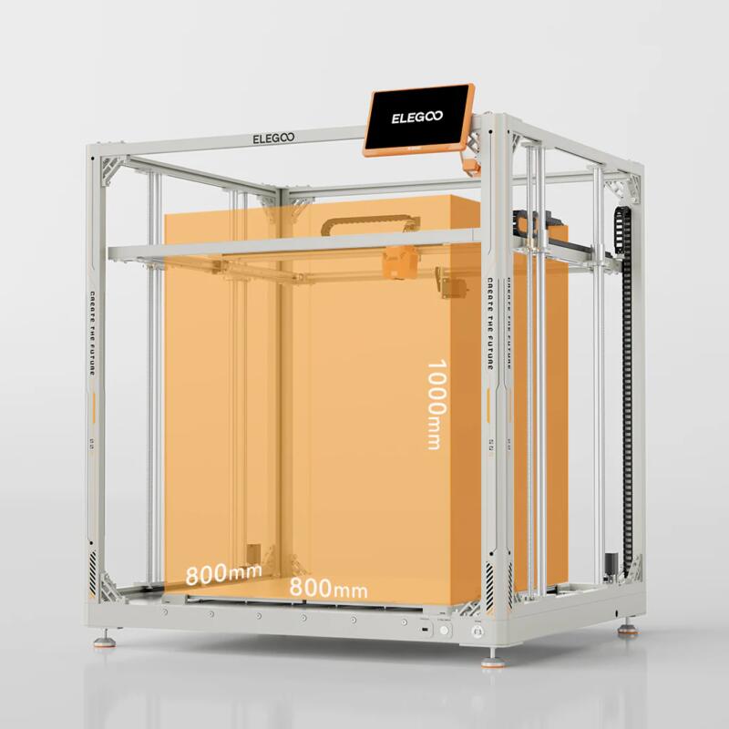Elegoo Orange Storm Giga - Imprimantă 3D cu Volum de Construire Gigantic - Portocaliu - 1.75mm - 147.9kg - imagine 3