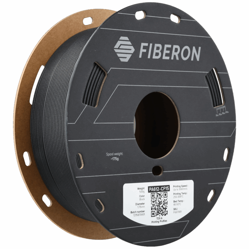 Fiberon™ PA612-CF15 - Negru - 1.75mm - 1.4kg - imagine 3