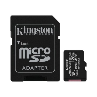 Card micro SD Kingston Canvas Select Plus - 128 GB, A1, Viteză Class 10