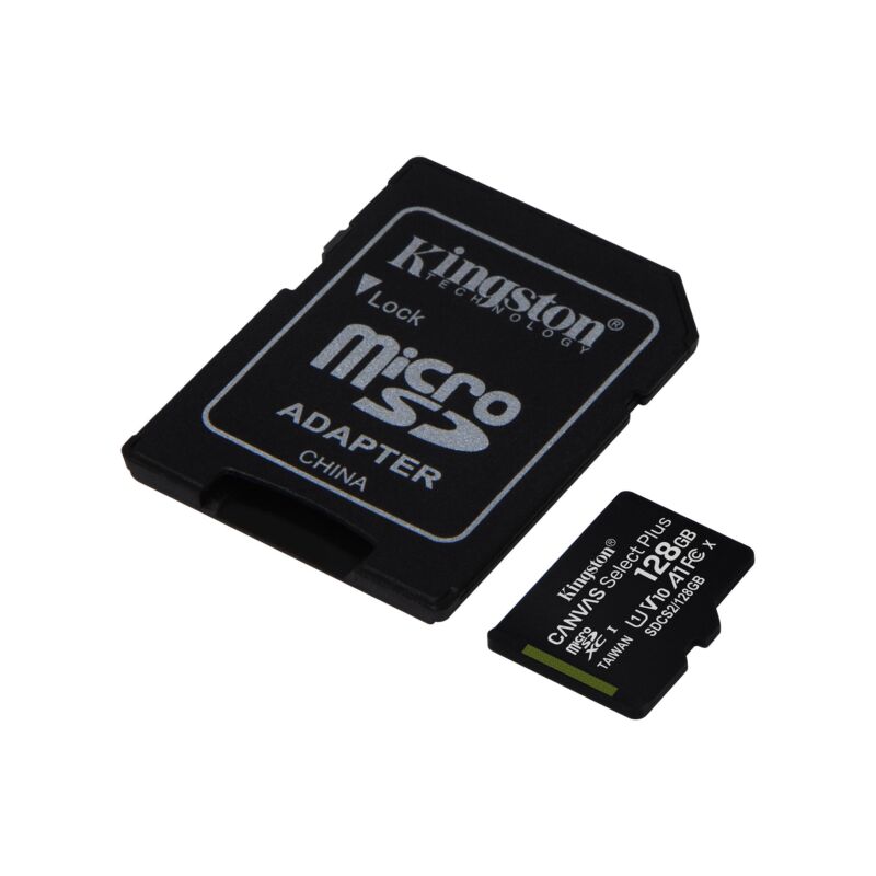 Card micro SD Kingston Canvas Select Plus - 128 GB, A1, Viteză Class 10 - imagine 3