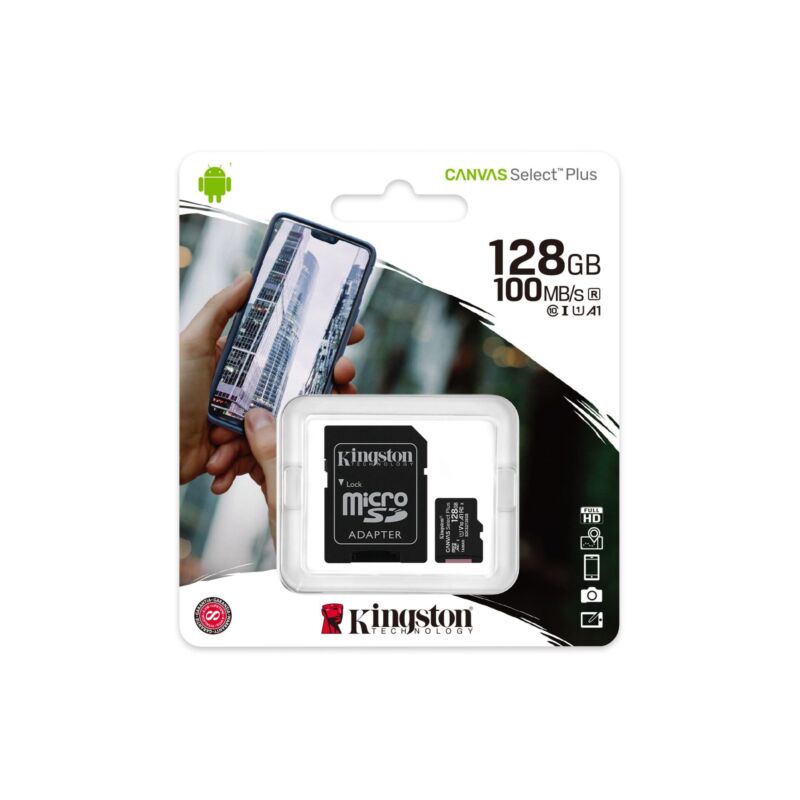 Card micro SD Kingston Canvas Select Plus - 128 GB, A1, Viteză Class 10 - imagine 4