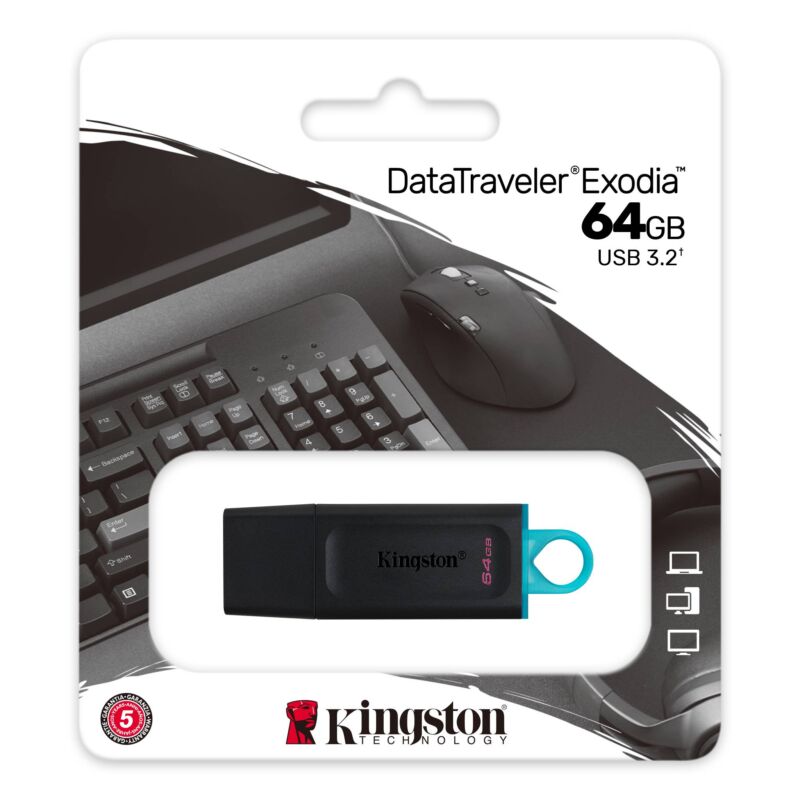 Kingston Data Traveler Exodia USB Flash Drive - 64 GB, Diverse Culori - imagine 4