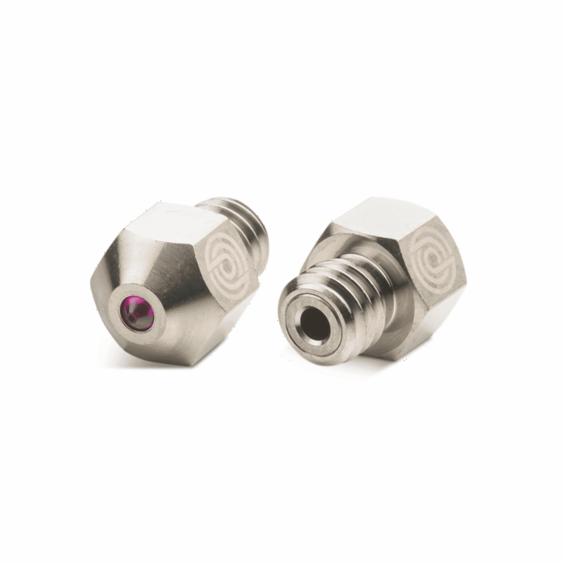 Duza MK8 din cupru placat cu nichel cu rubin 0,4 mm - 1 buc. - Cupru - 4mm - 20g