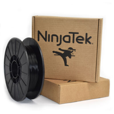 Filament NinjaFlex - Negru de Miez - Negru - 1.75mm - 700g