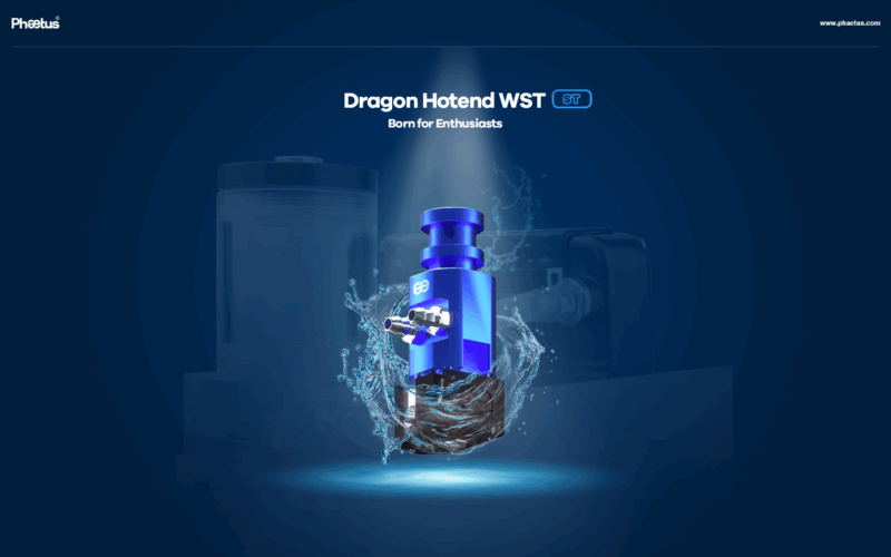 Phaetus Dragon Water Hotend - WST Albastru, Compact și Eficient - imagine 4