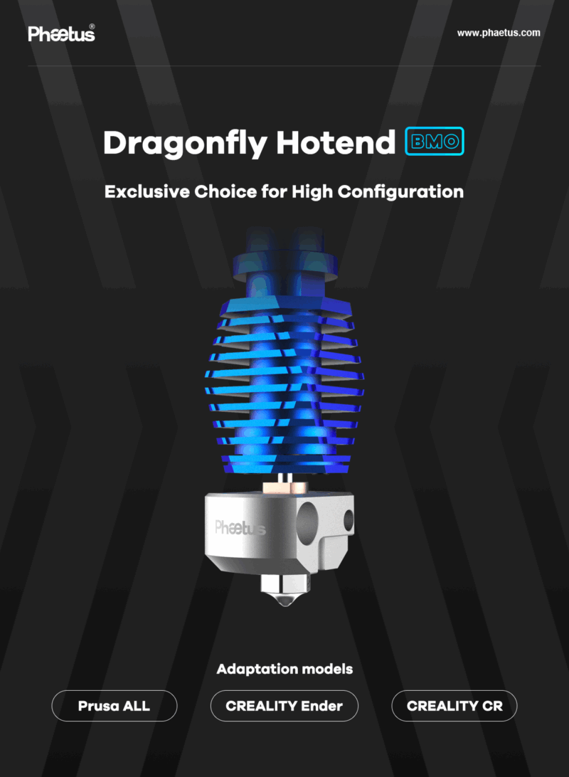 Phaetus Dragonfly hot-end BMO - 1.75mm - 105g - imagine 3