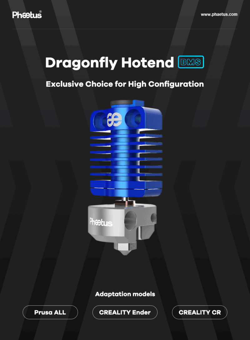 Phaetus Dragonfly hot-end BMS - 1.75mm - 95g - imagine 3