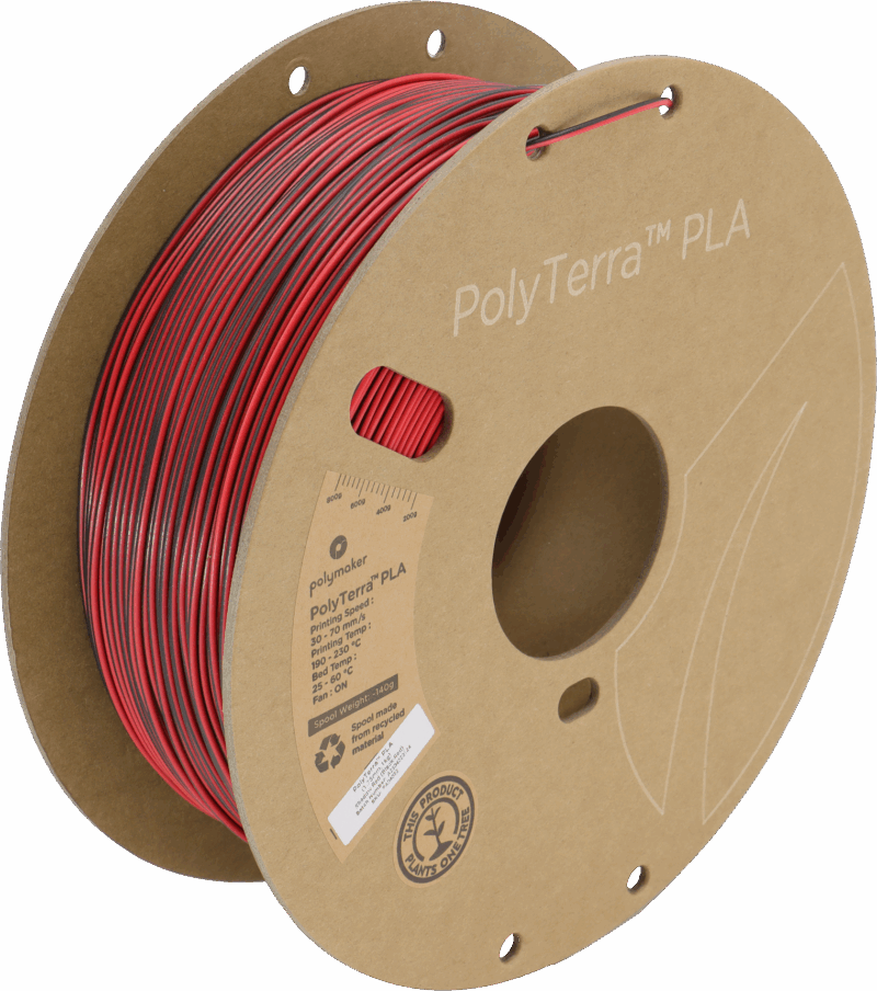 Polymaker Polyterra PLA Dual Color - Natural - 1.75mm - 1.4kg - imagine 3