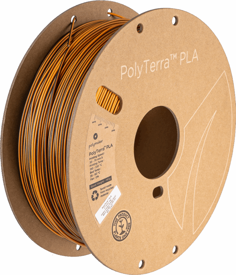 Polymaker Polyterra PLA Dual Color - Natural - 1.75mm - 1.4kg - imagine 4
