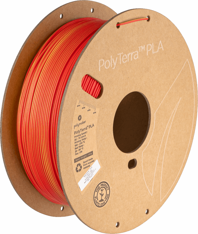Polymaker Polyterra PLA Dual Color - Natural - 1.75mm - 1.4kg - imagine 5