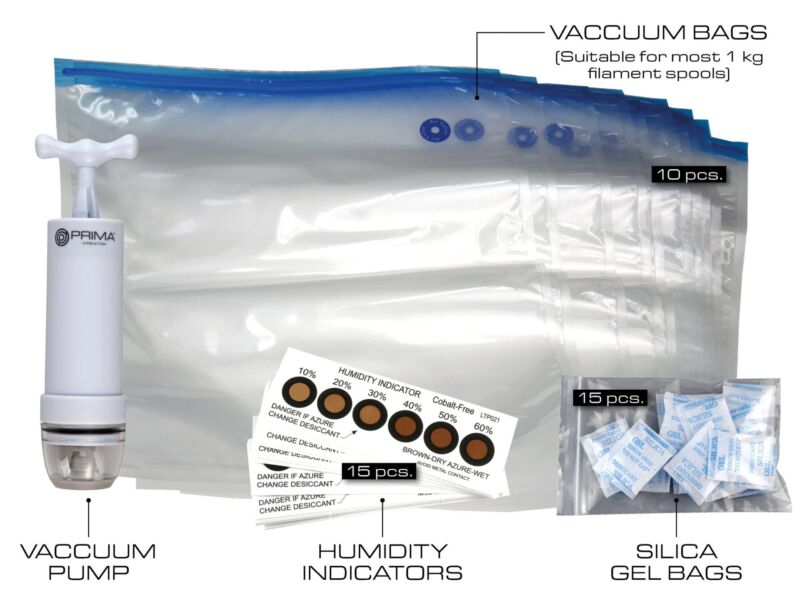 Set de Stocare Filamente Prima Creator Air Tight cu Vacuum - 1.75mm - 500g - imagine 3