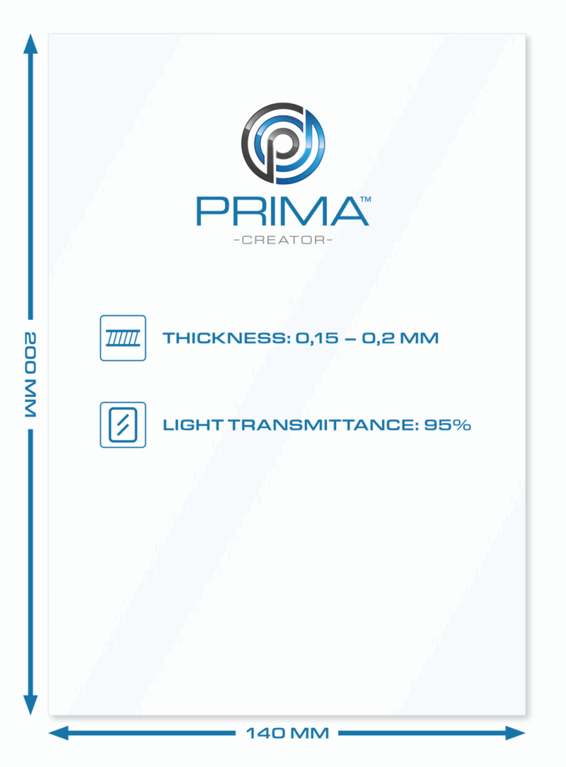 PrimaCreator FEP Film Sheets pentru imprimante 3D - 140 x 200 mm - pachet de 5 - imagine 5