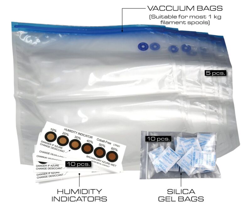 Pungi de Stocare pentru Filament Prima Creator - Set de 5 bucăți - 1.75mm - 300g - imagine 4