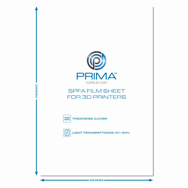 PrimaCreator SPFA Film Sheet pentru imprimante 3D - 260 x 390 mm - imagine 3
