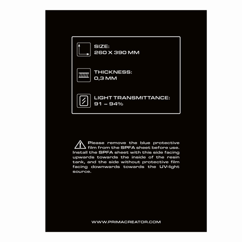 PrimaCreator SPFA Film Sheet pentru imprimante 3D - 260 x 390 mm - imagine 4