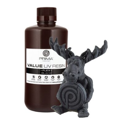 Rășină Prima Creator Value Flex UV - 1000 ml - Negru - Performanță Ridicată - Negru - 1.2kg