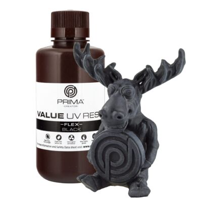 Rășină Prima Creator Value Flex UV - 500 ml - Negru - Rezultate Detaliate - Negru