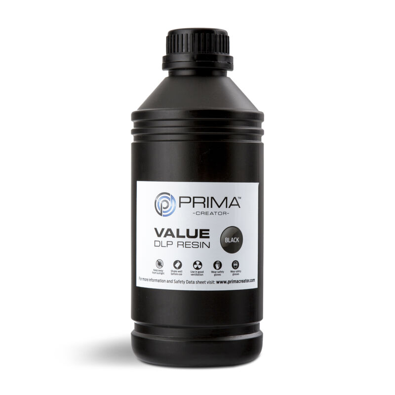 Rășină Prima Creator Value UV / DLP - 1000 ml - Negru pentru imprimare 3D - imagine 3