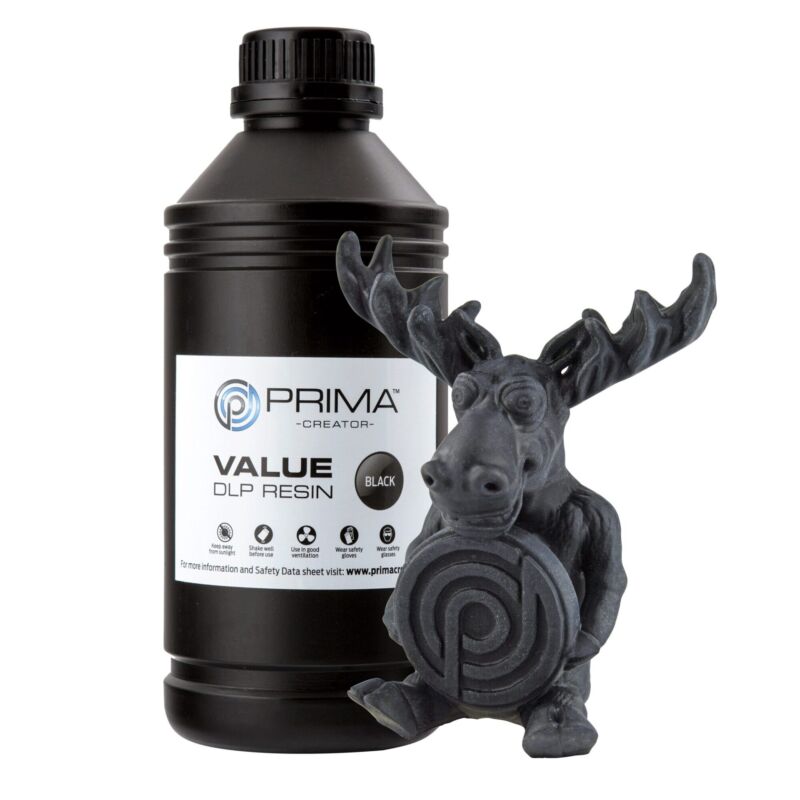 Rășină Prima Creator Value UV / DLP - 1000 ml - Negru pentru imprimare 3D
