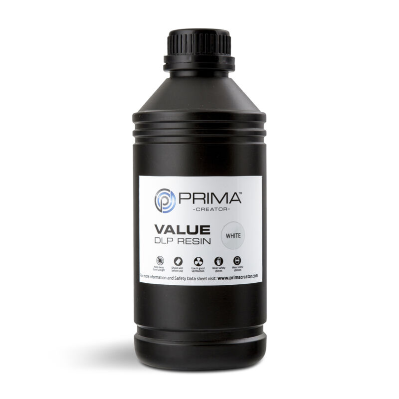 Rășină Prima Creator Value UV / DLP - 1000 ml - Alb pentru imprimare 3D - imagine 3
