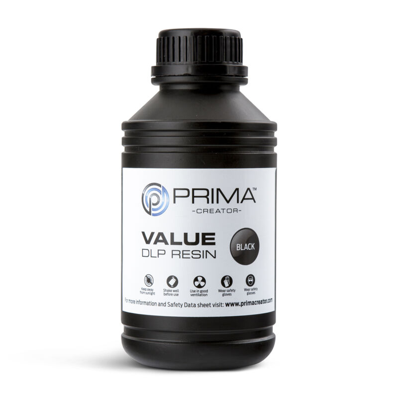 Rășină Prima Creator Value UV / DLP - 500 ml - Negru pentru imprimare 3D - imagine 3
