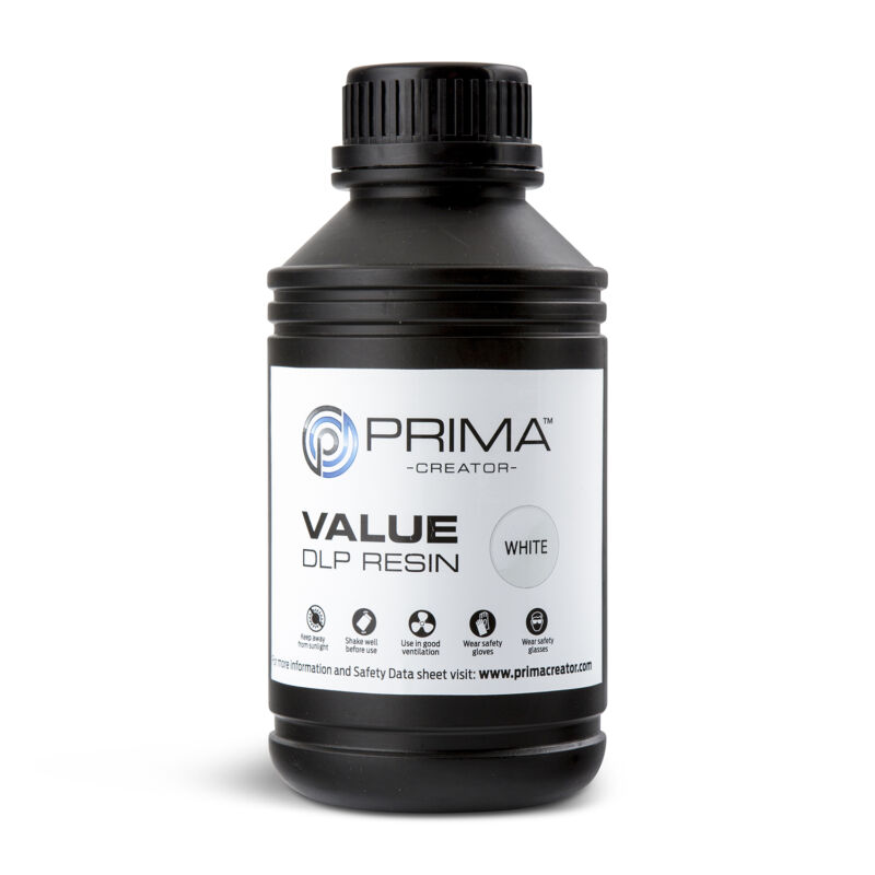 Rășină Prima Creator Value UV / DLP - 500 ml - Alb pentru imprimare 3D - imagine 3