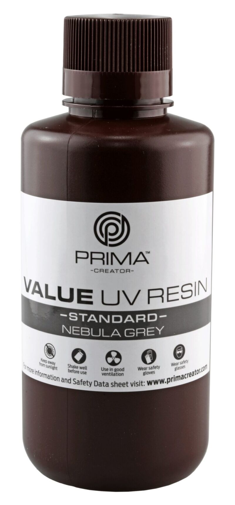 Rășină Prima Creator Value UV / DLP - 500 ml - Nebula Gri pentru imprimare 3D - imagine 3